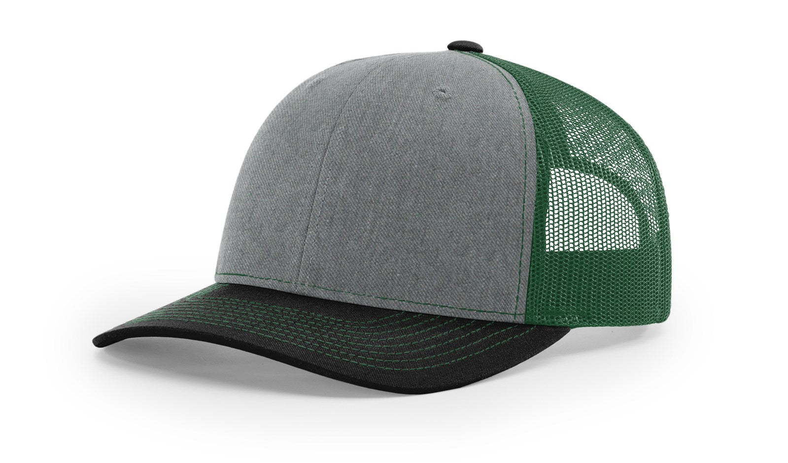 112 Richardson Snapback Heather Grey/Dark Green/Black