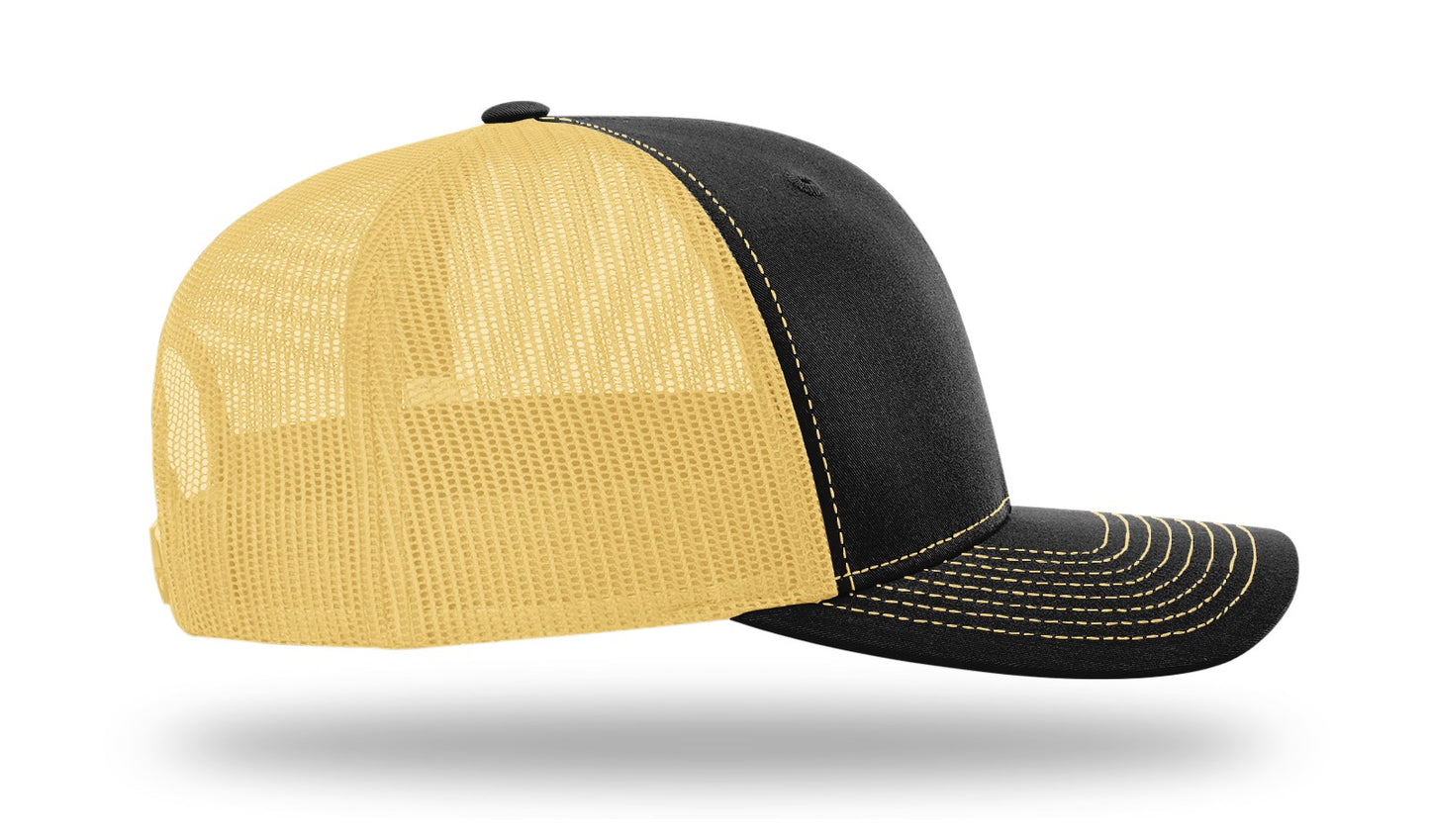 WSL 3D Puff Richardson 112 Snapback Black/Vegas Gold