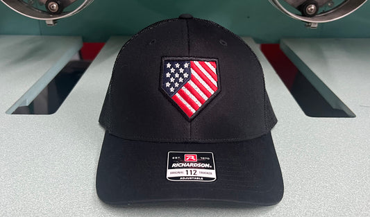 Homeplate USA Flag - R112  Black/Black