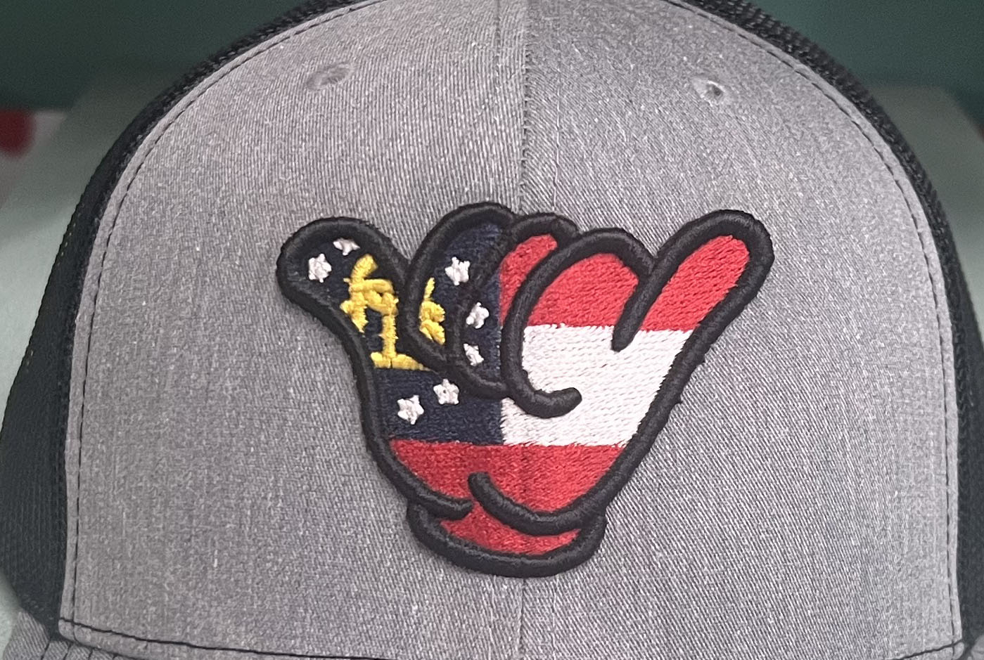 Georgia Flag Hang Loose Cap - R112 snapbacks Heather Gray/Black