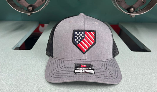 Homeplate USA Flag - R112  Heather Gray/Black