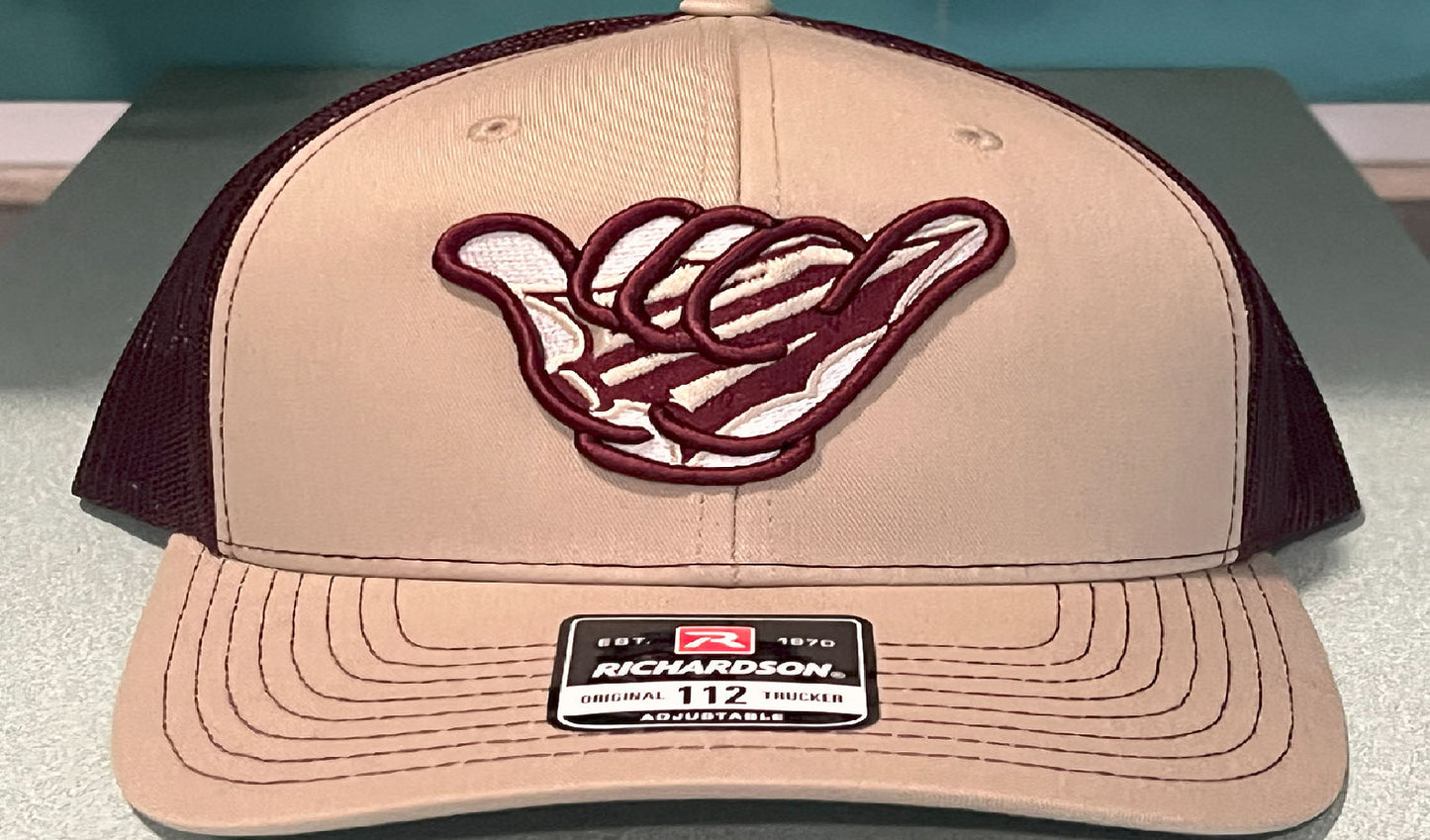 FSU Seminoles Hang Loose Cap - R112 snapbacks Khaki/Burgandy