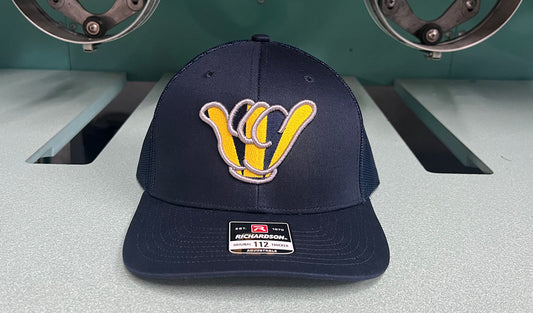 Michigan Wolverines Hang Loose Caps - R112 Snapback Solid Navy