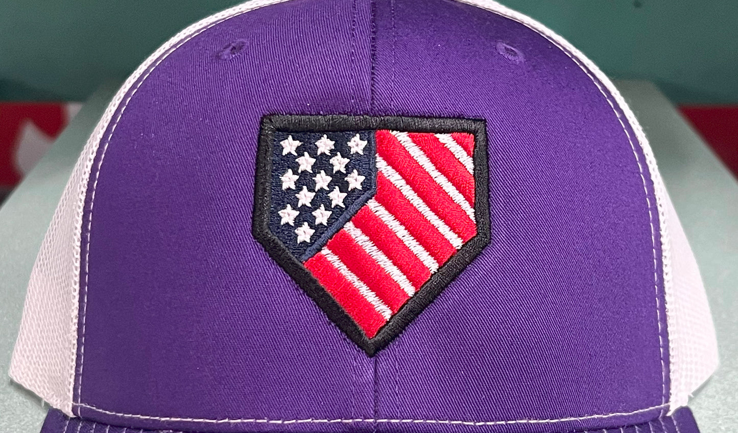 Homeplate USA Flag - R112  Purple/White