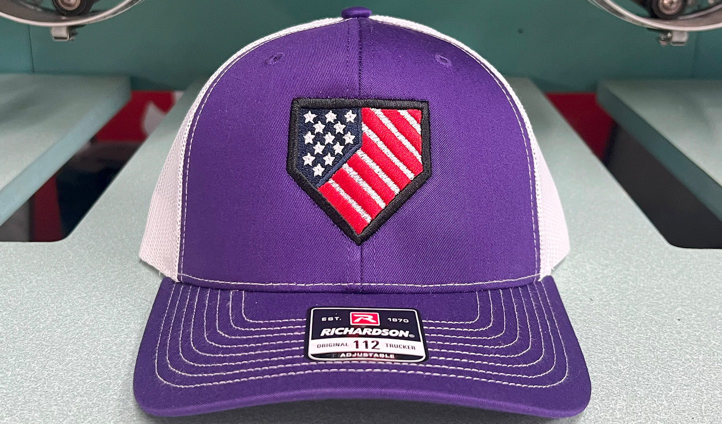 Homeplate USA Flag - R112  Purple/White