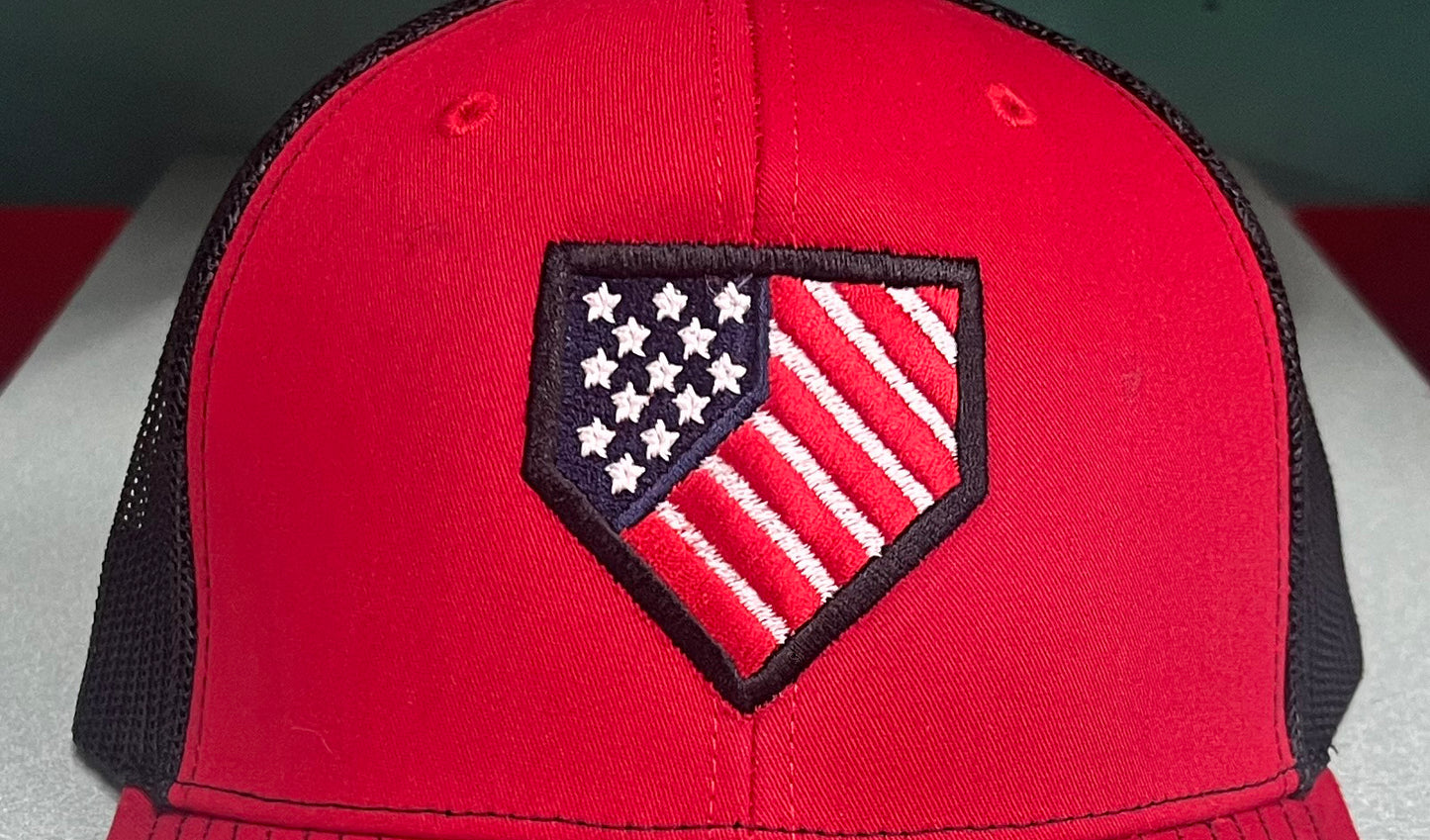 Homeplate USA Flag - R112  Red/Black