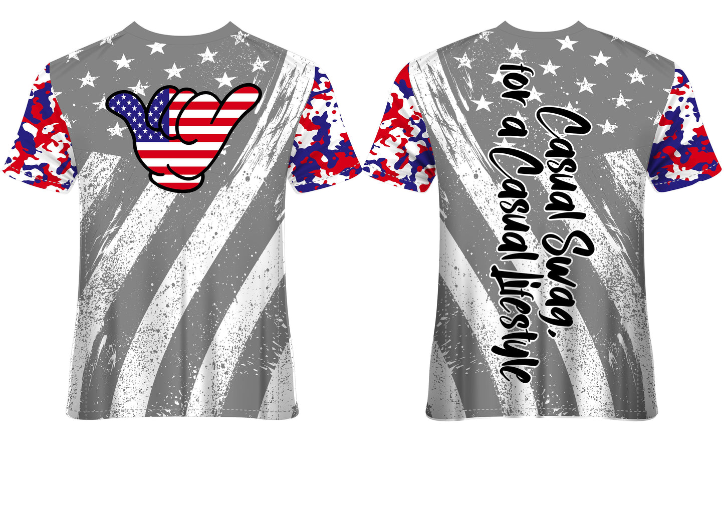 USA Flag Hang Loose Full Sub Shirt