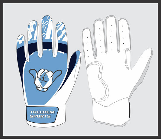 Hang Loose UNC Tarheels Batting Gloves