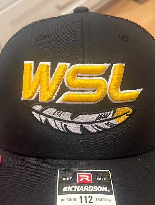 WSL Native American Gold Feather Black Snapback