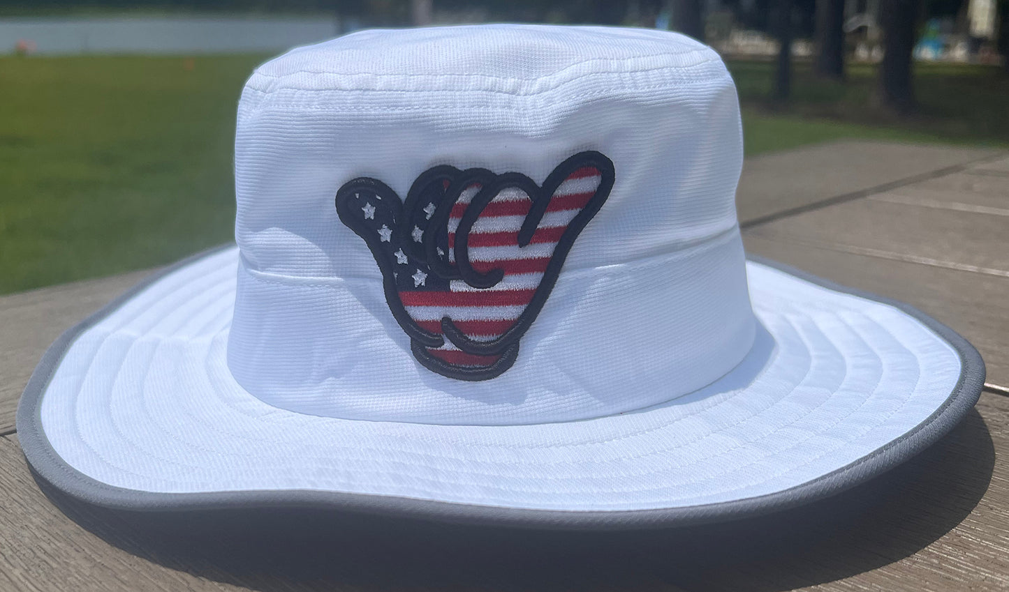 USA FLAG Hang Loose - White Bucket