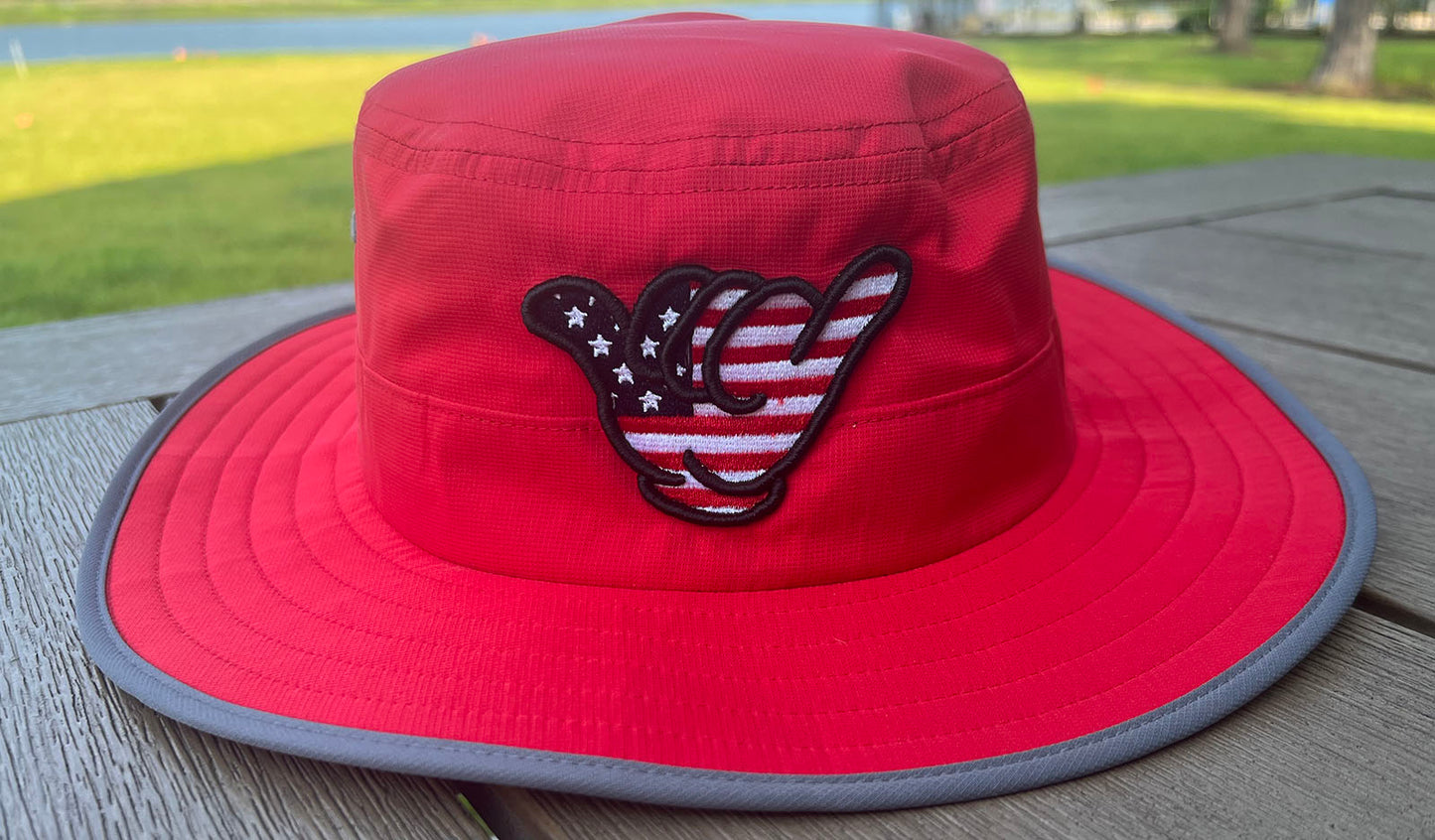 USA FLAG Hang Loose - Red Bucket