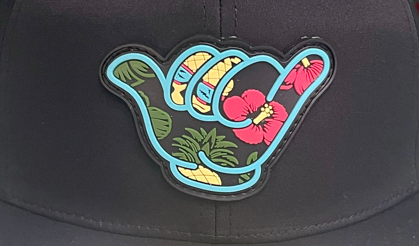 Angry Pineapple Hang Loose PVC Caps - Solid Black PTS30