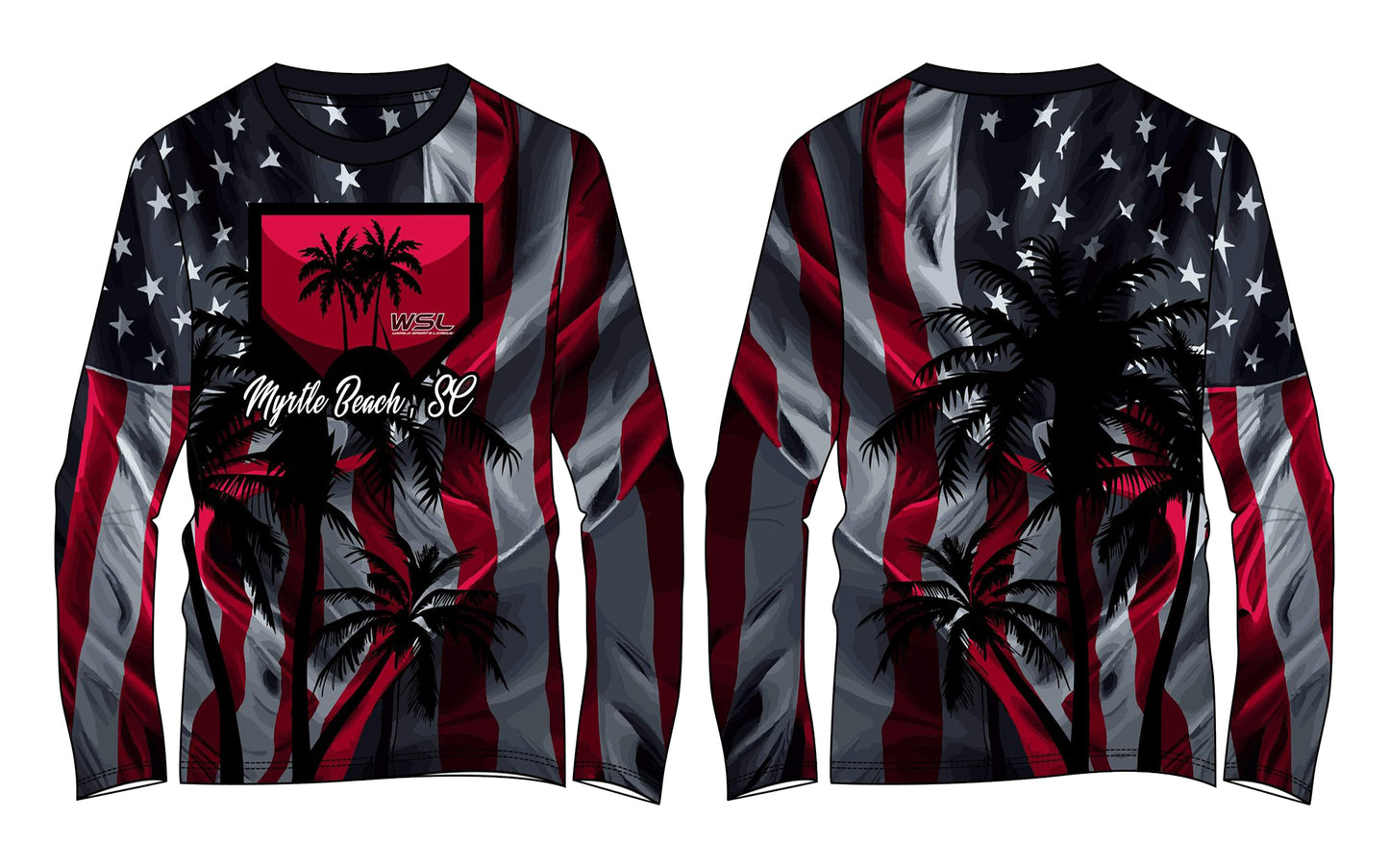 WSL Myrtle Beach Home Plate FLAG Long Shirt