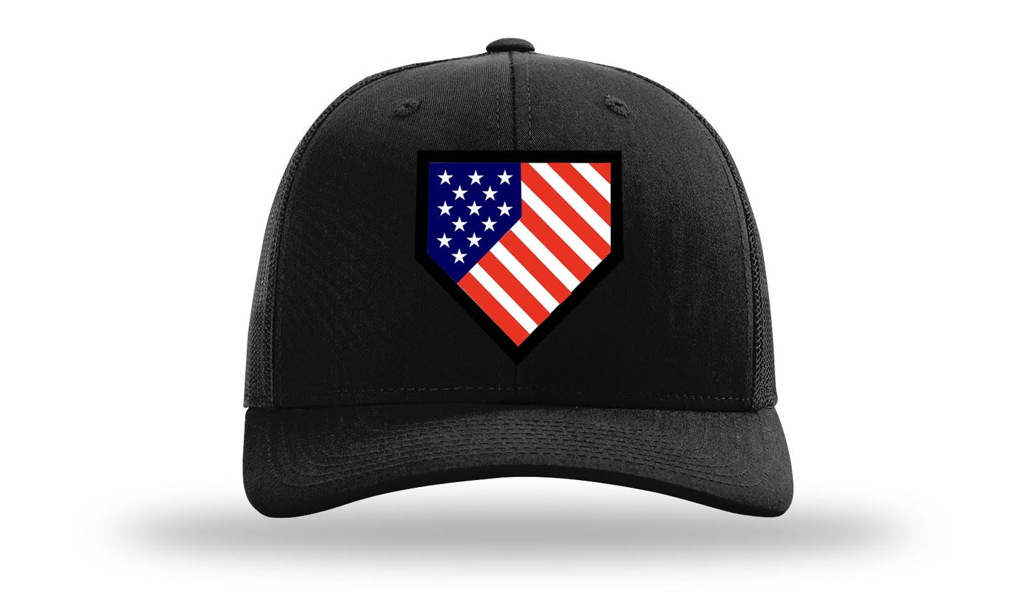 Homeplate USA Flag - R112  Black/Black