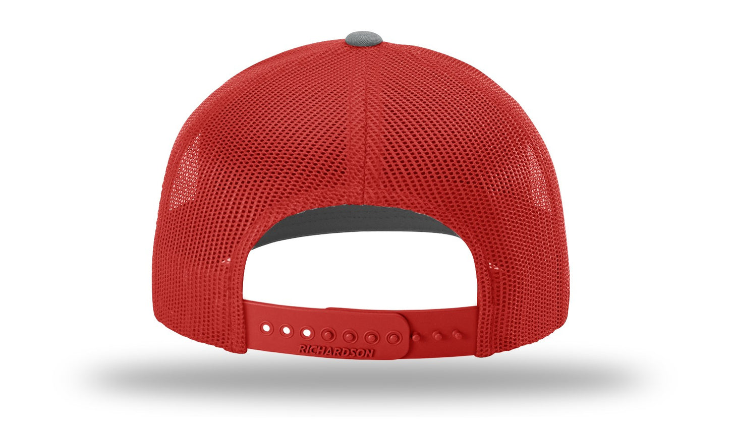 R112 Snapback WSL Heather Gray/Red Hat