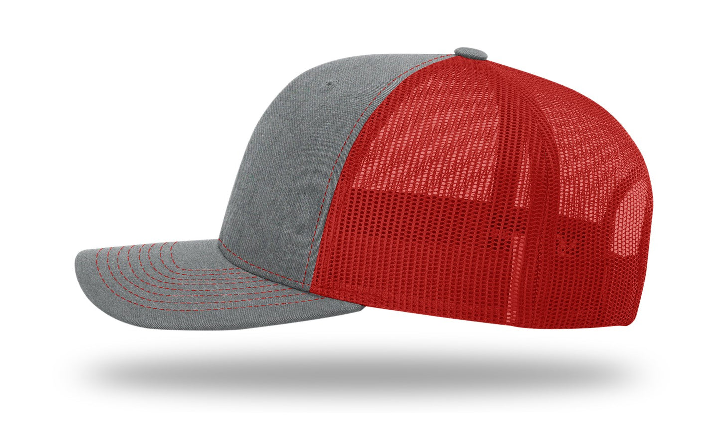 R112 Snapback WSL Heather Gray/Red Hat