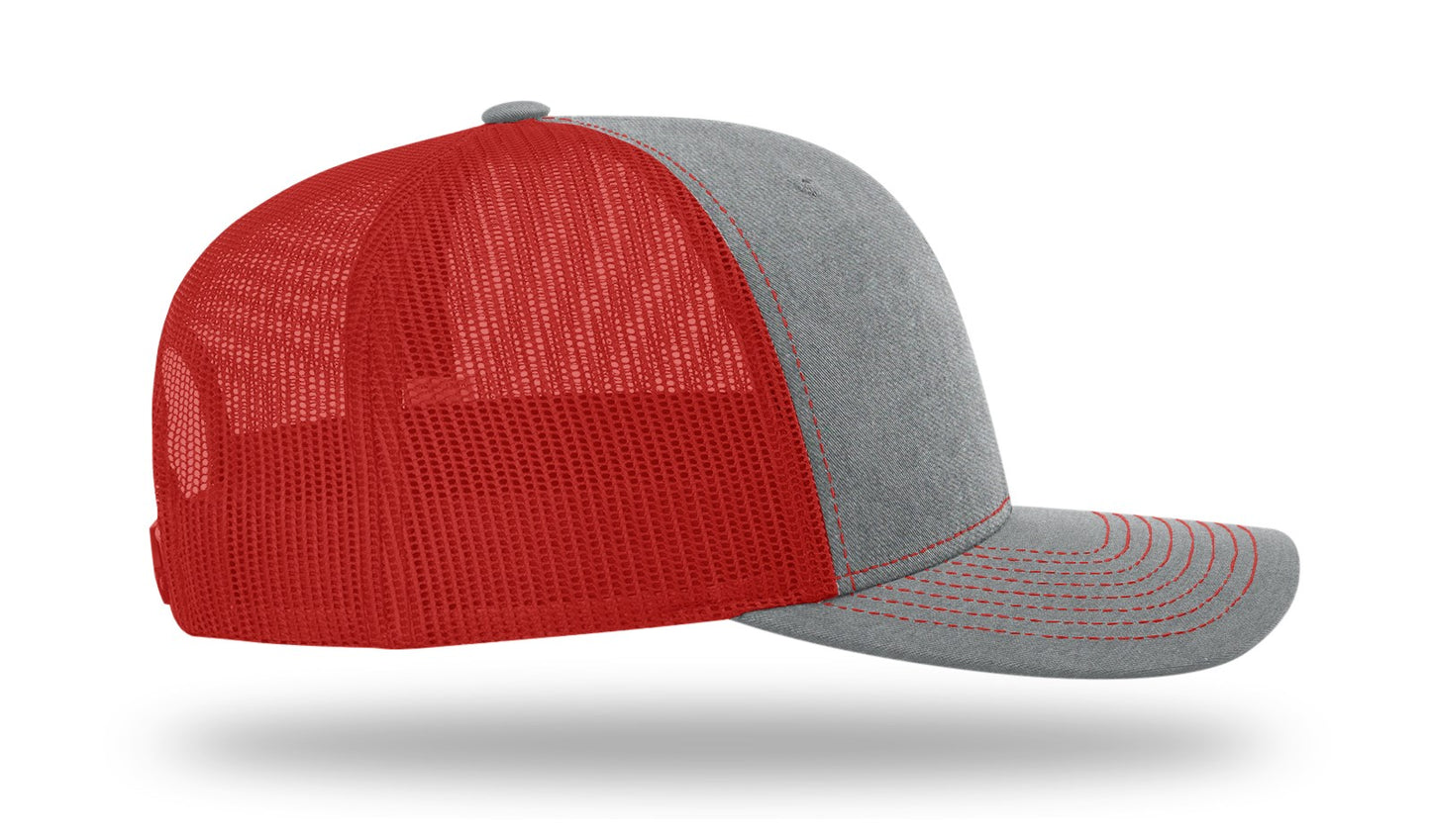 R112 Snapback WSL Heather Gray/Red Hat