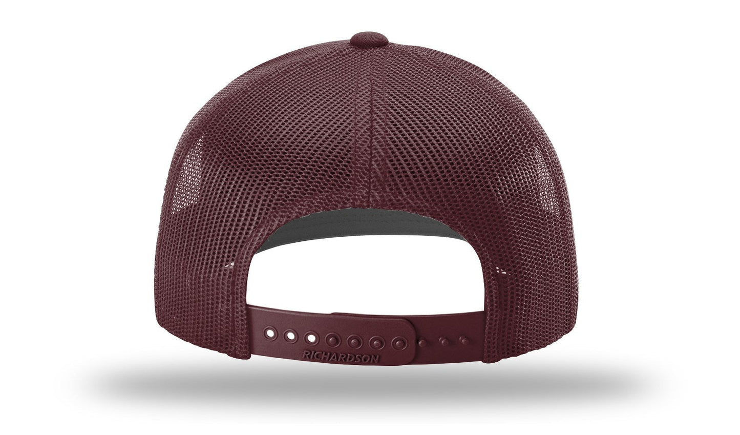 112 Richardson Snapback White/Maroon