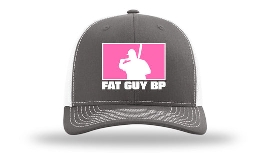 Fat Guys BP Hat 112 Snapback Charcoal/White #HotPinkHotPink