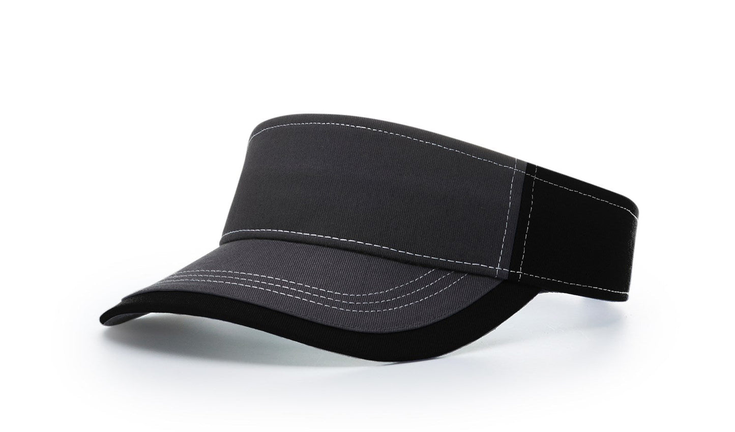 R - 775 Twill Contrast Visors - Charcoal/Black