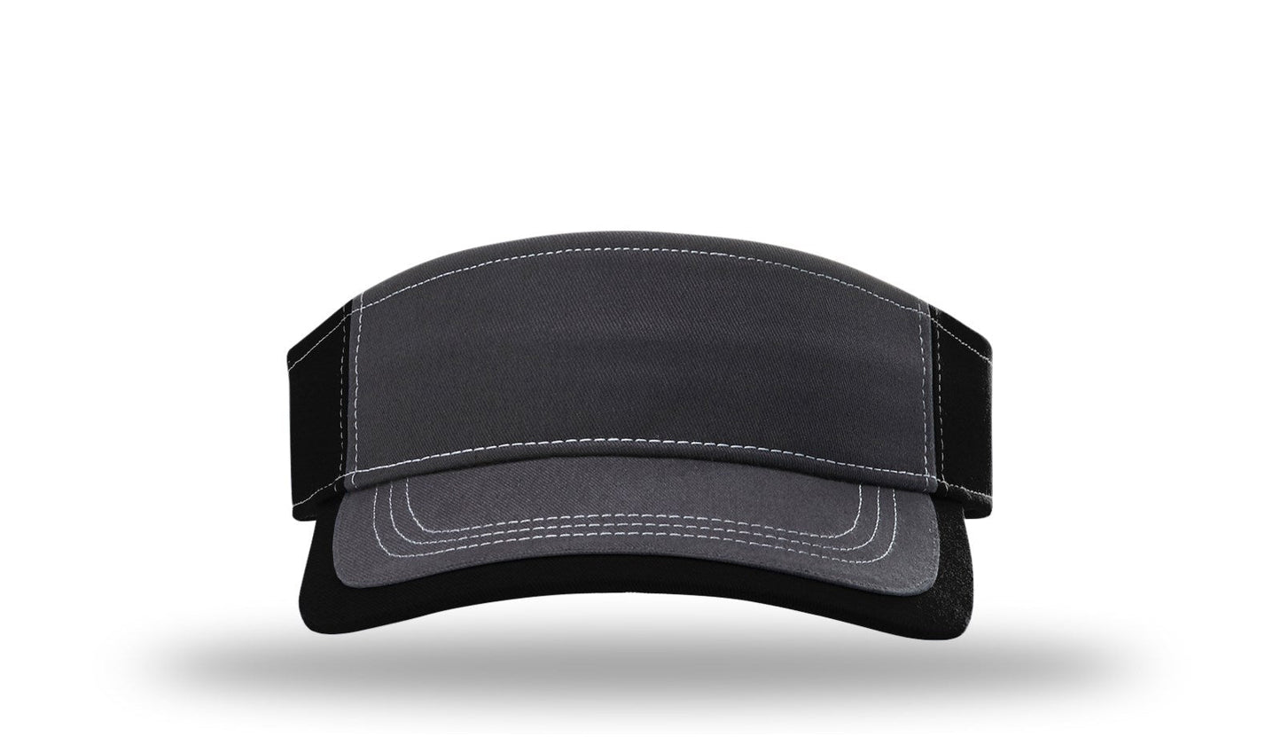 R - 775 Twill Contrast Visors - Charcoal/Black