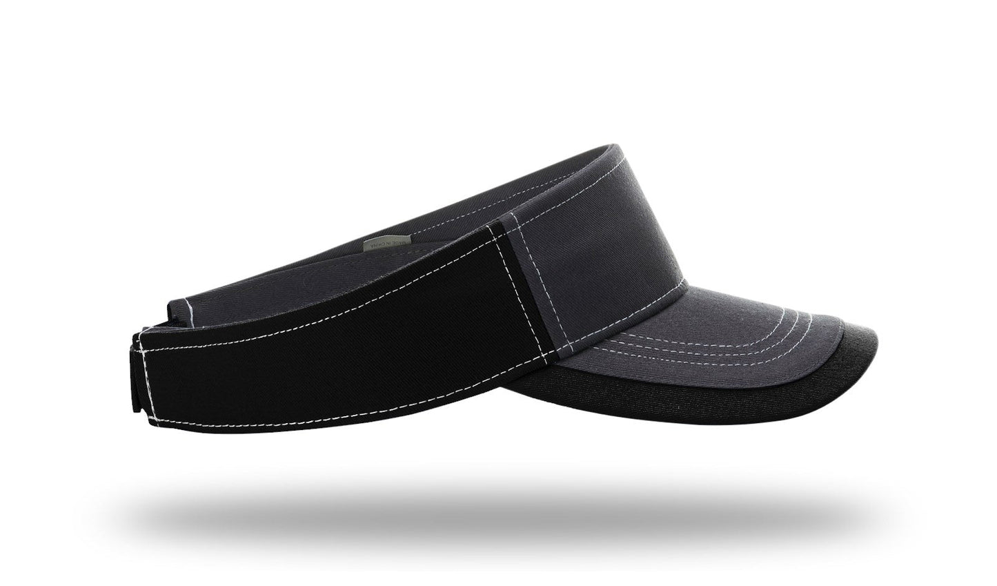 R - 775 Twill Contrast Visors - Charcoal/Black