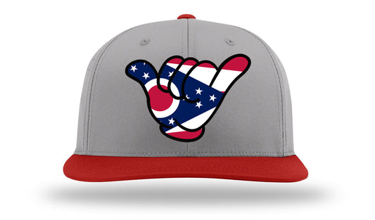 Ohio Shaka State Flag Cap - Grey/Red PTS30