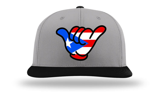 Puerto Rico Flag Shaka Caps - PTS30 Gray/Black