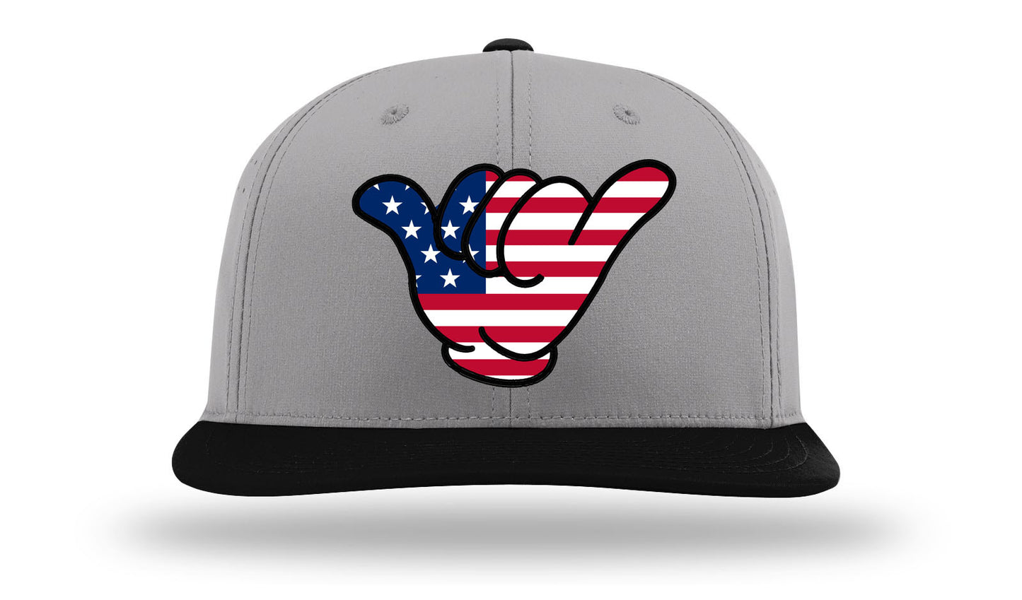 USA Shaka Flag Cap - PTS30 Gray/Black