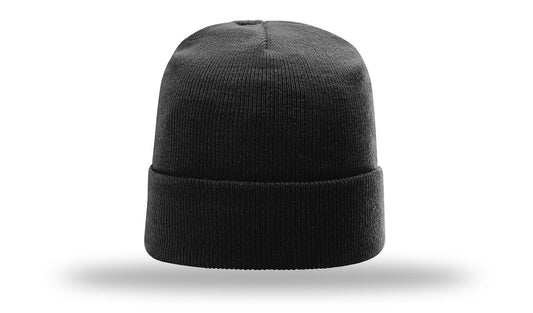 R-18  Richardson Solid Black Beanie w/ Cuff