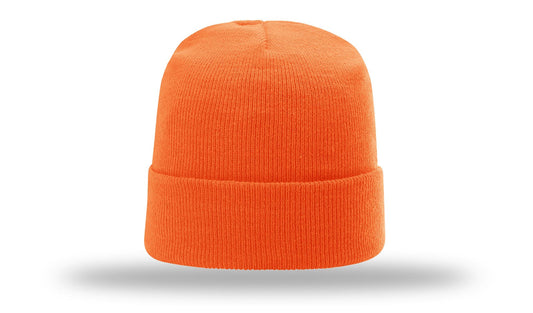 R-18  Richardson Solid Blaze Orange Beanie w/ Cuff