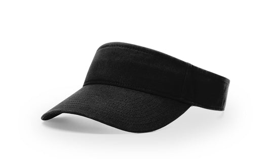 R - 45 Richardson Garment Washed Visors - Black