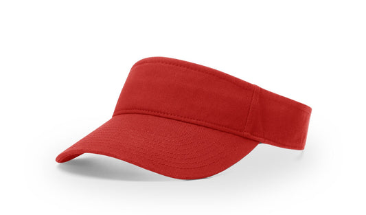 R - 45 Richardson Garment Washed Visors - Cardinal