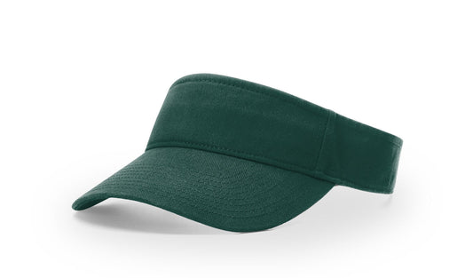 R - 45 Richardson Garment Washed Visors - Dark Green