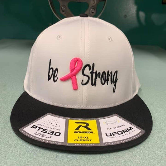 be Strong Cancer Hat PTS30 White/Black