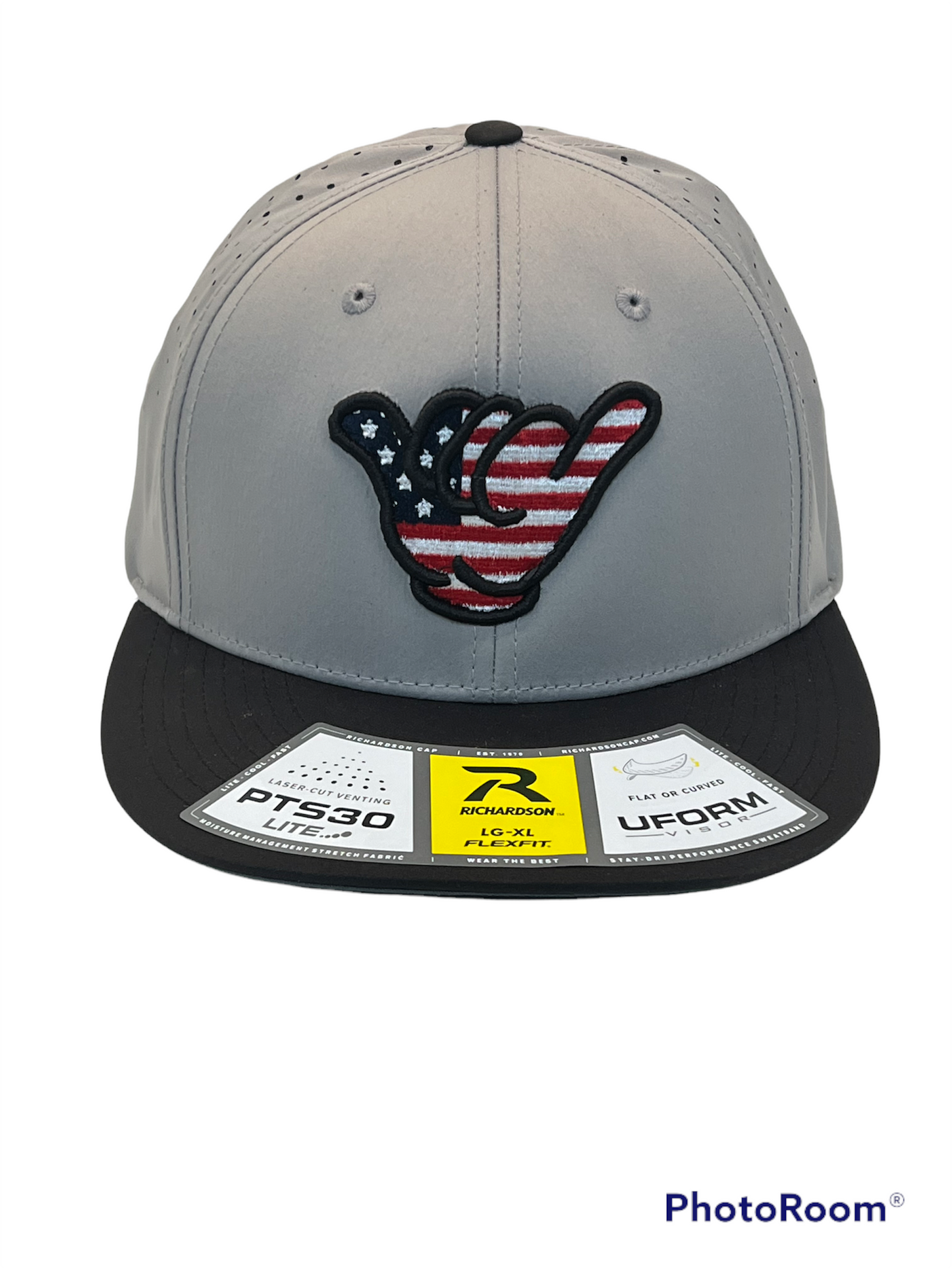 USA Shaka Flag Cap - PTS30 Gray/Black